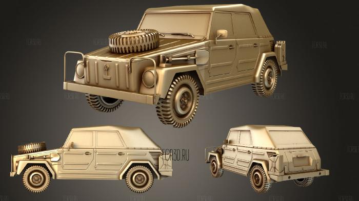 VW Type 181 Army stl model for CNC